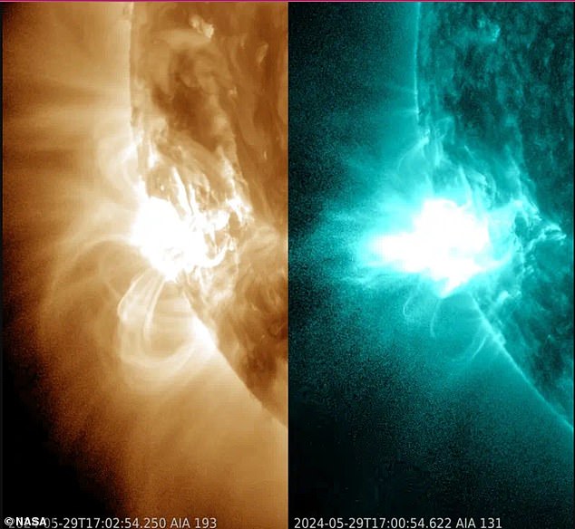 US government space weather experts warn that a powerful three-day solar storm will hit Earth today – following a solar flare that triggered coronal mass ejections (CMEs) towards Earth – triggering perhaps “power grid fluctuations”.