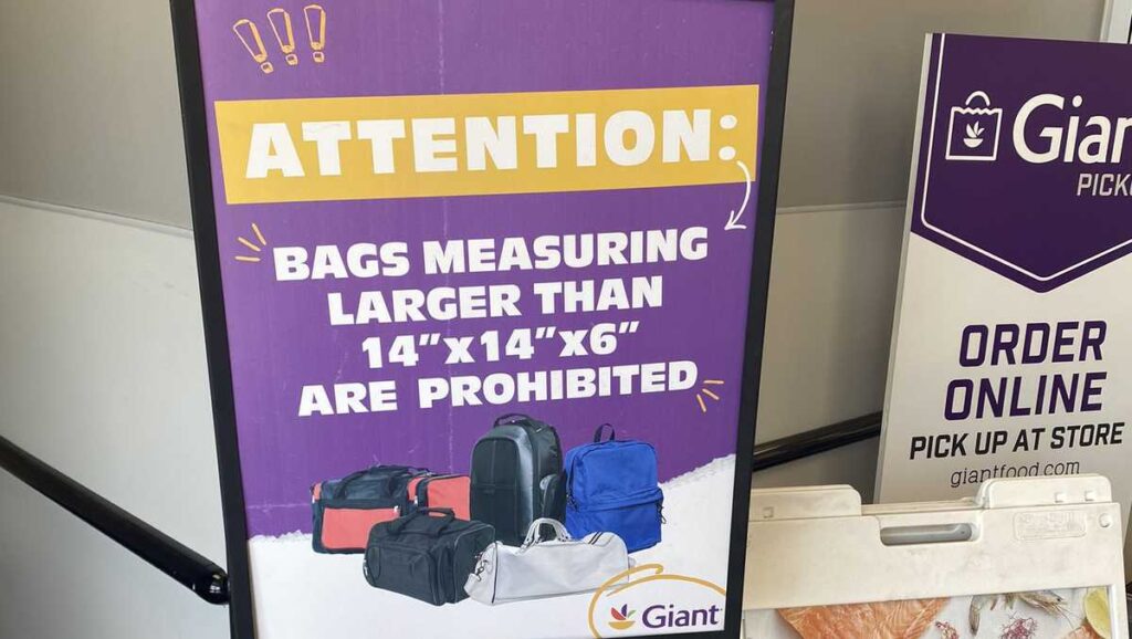 Giant Food launches bag size policy amid rising theft