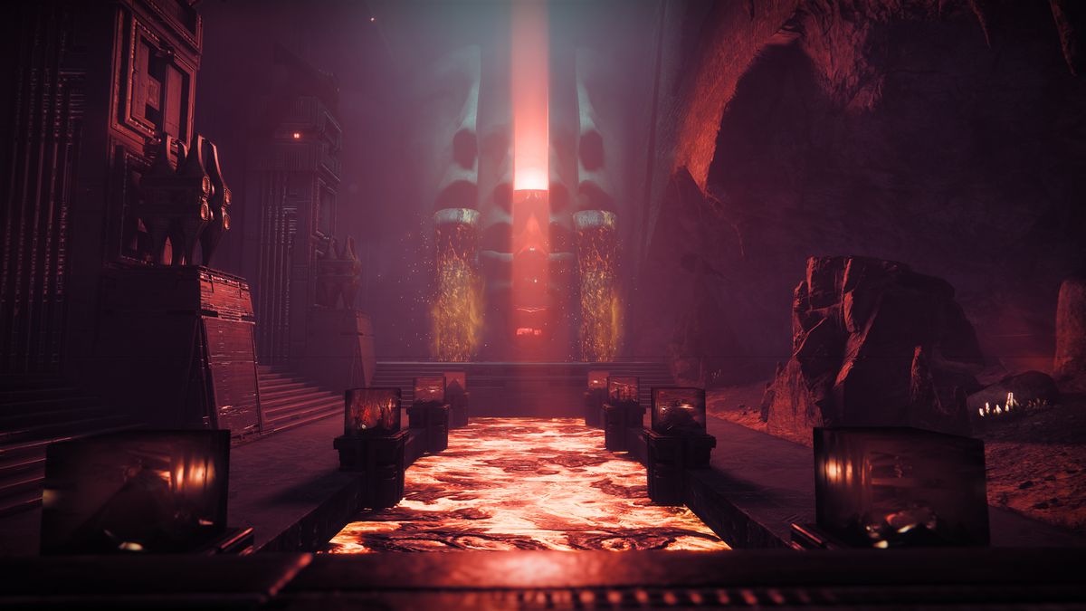 Lava rises in a room in a Destiny 2: The Final Shape strike