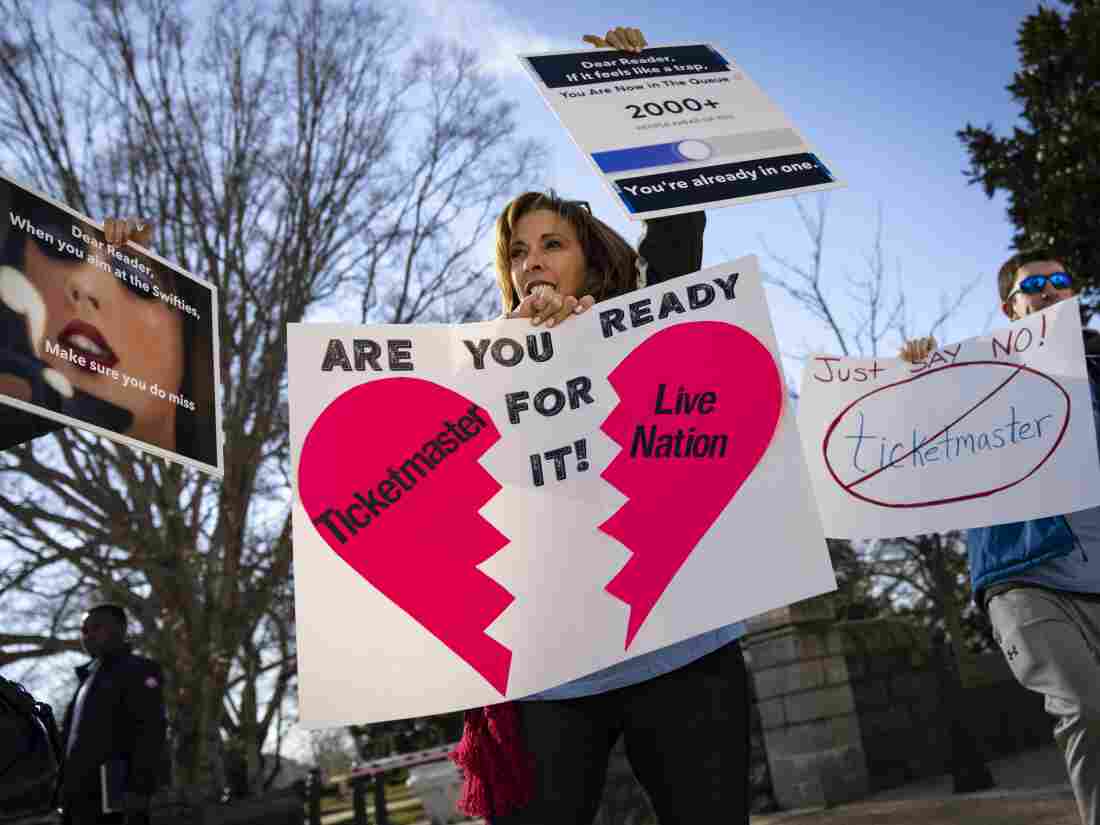 Penny Harrison and her son Parker Harrison rallied last year against the ticketing industry for live shows in front of the U.S. Capitol.