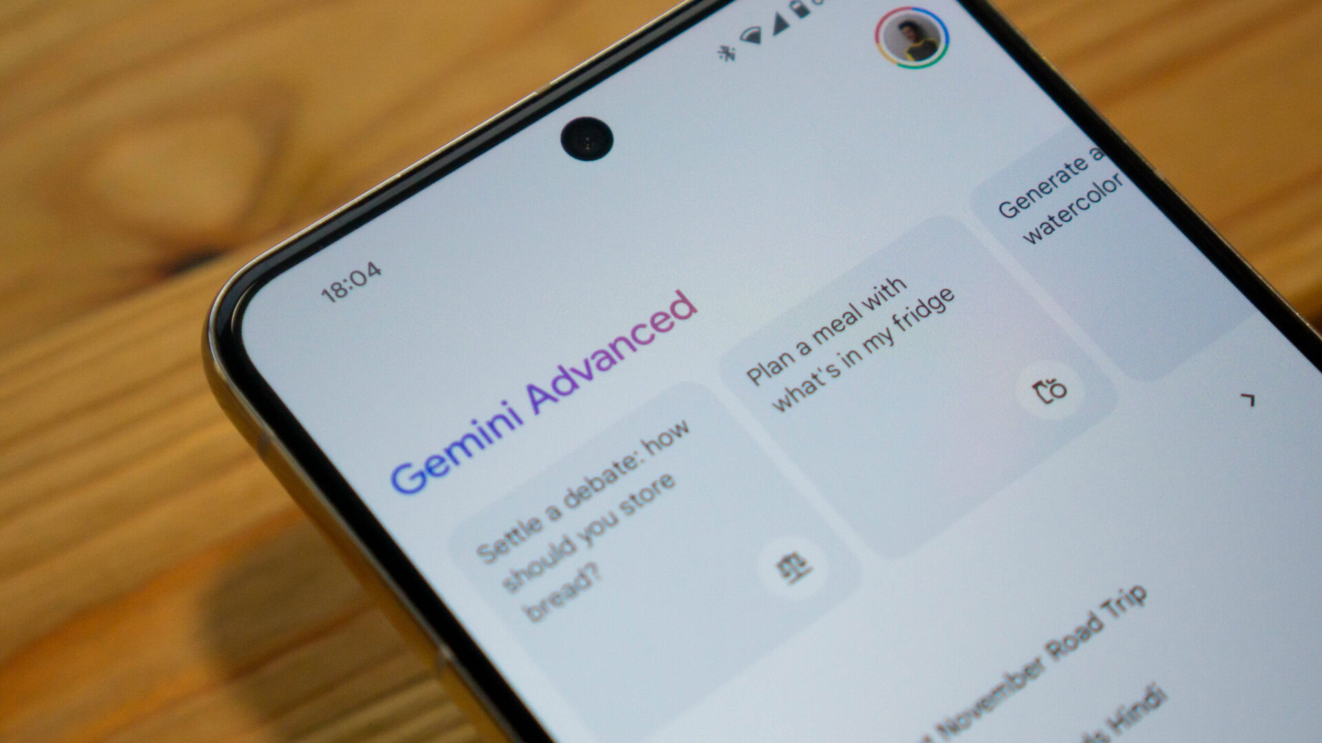 Gemini advanced text in app