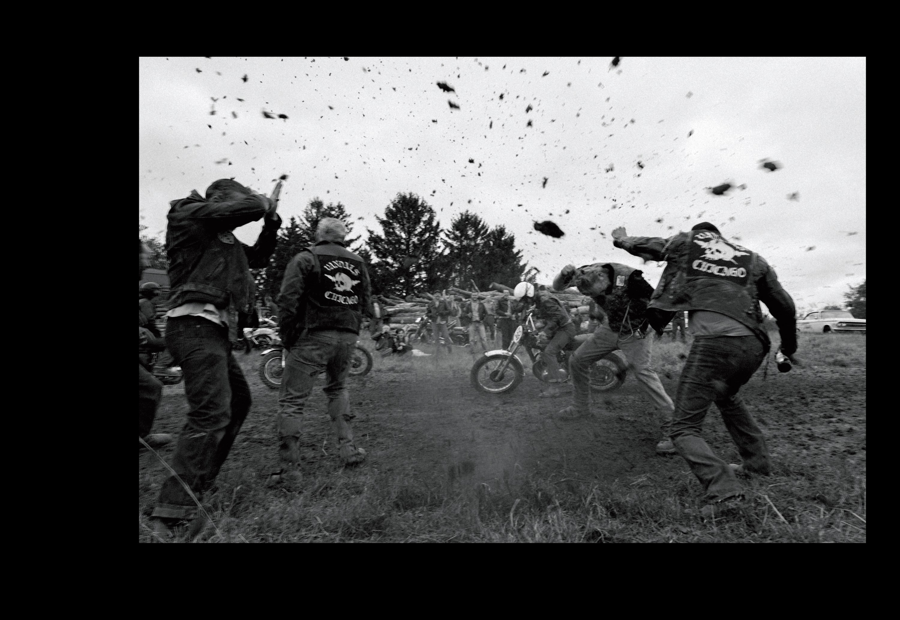 A scene captured for “Vandals: The Photography of The Bikeriders” (Insight Editions)