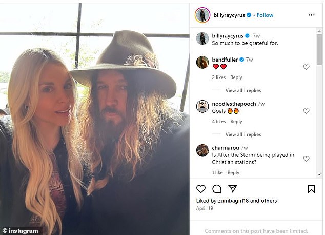 Just a month after the split, Billy shared a sweet snap with his wife and told her 