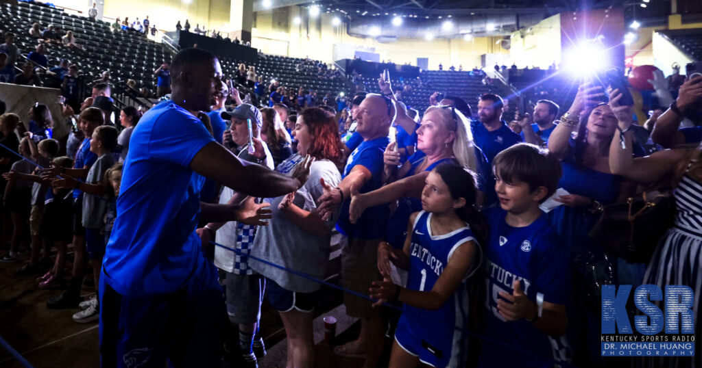 Kentucky fans greeting players at Men's Basketball Club's Blue NIL event - Dr. Michael Huang, Kentucky Sports Radio