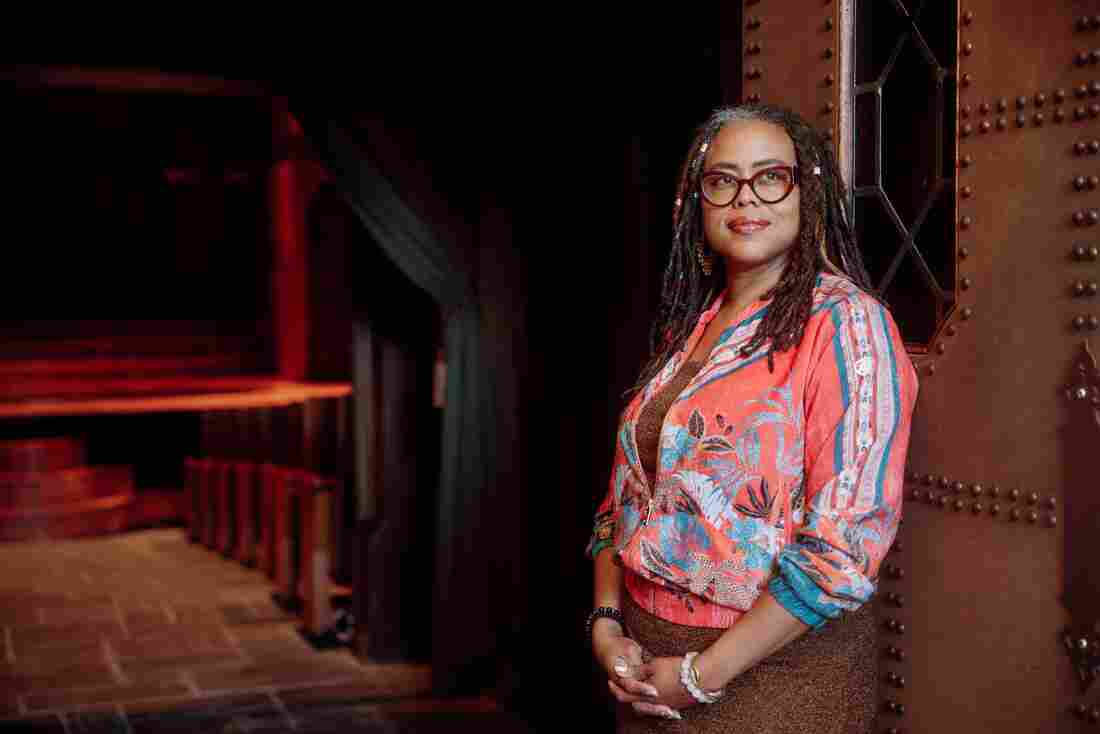 Karen Ann Daniels, artistic director of the Folger Theater, at the Folger Shakespeare Library in Washington, DC, June 14, 2024.