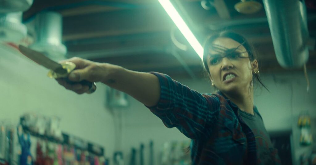 Trigger Warning made Jessica Alba's knife fighting dreams come true