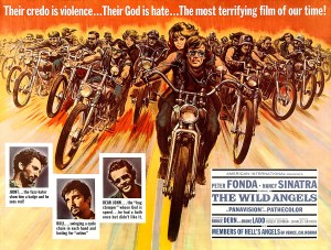 THE WILD ANGELS, center: Nancy Sinatra, Peter Fonda, bottom from left: Lou Procopio, Coby Denton, Buck Taylor, 1966.