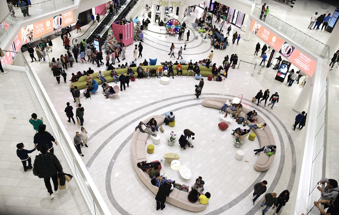 Customers visit the American Dream mall during Black Friday, or the day after Thanksgiving, November 25, 2022 in East Rutherford, New Jersey.