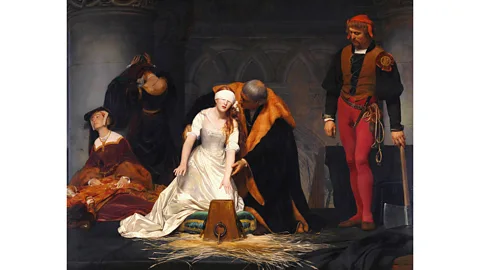 Alamy Paul Delaroche's The Execution of Lady Jane Grey, painted in 1833, depicts the execution of the teenage Tudor queen (Credit: Alamy)