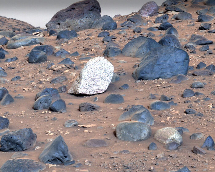 Scientists intrigued after discovering a completely different type of rock on Mars