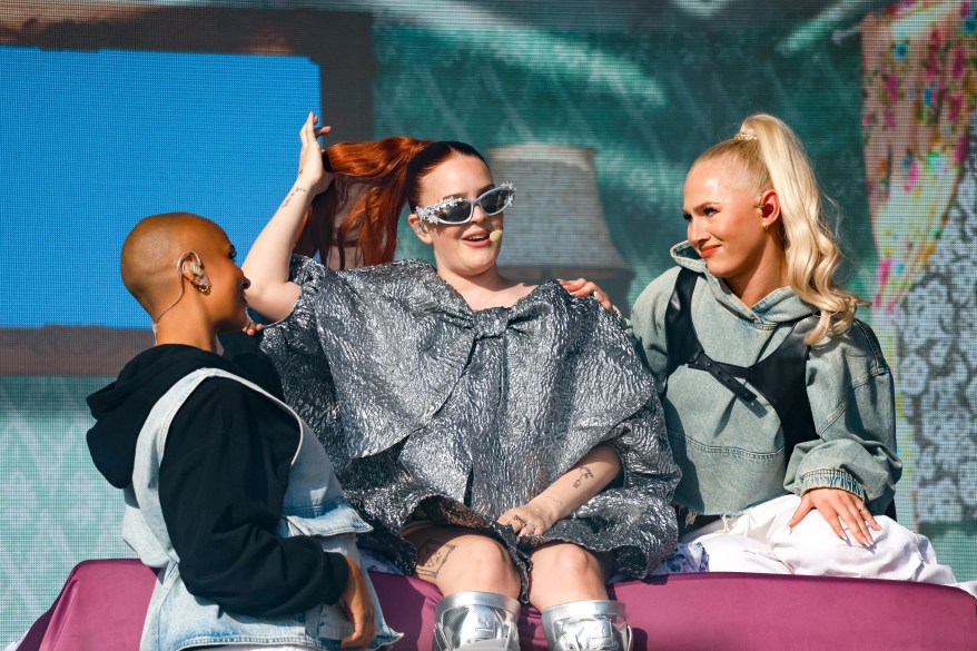 Anne-Marie performs during the Glastonbury Festival at Worthy Farm, Somerset, England on Friday June 28, 2024.