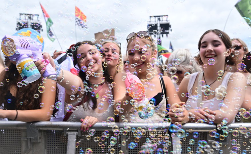 The crowd on the Pyramid stage