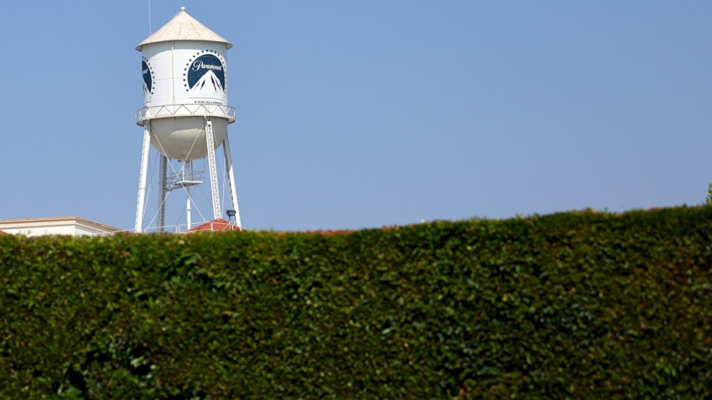 The Paramount water tower on the studio lot.