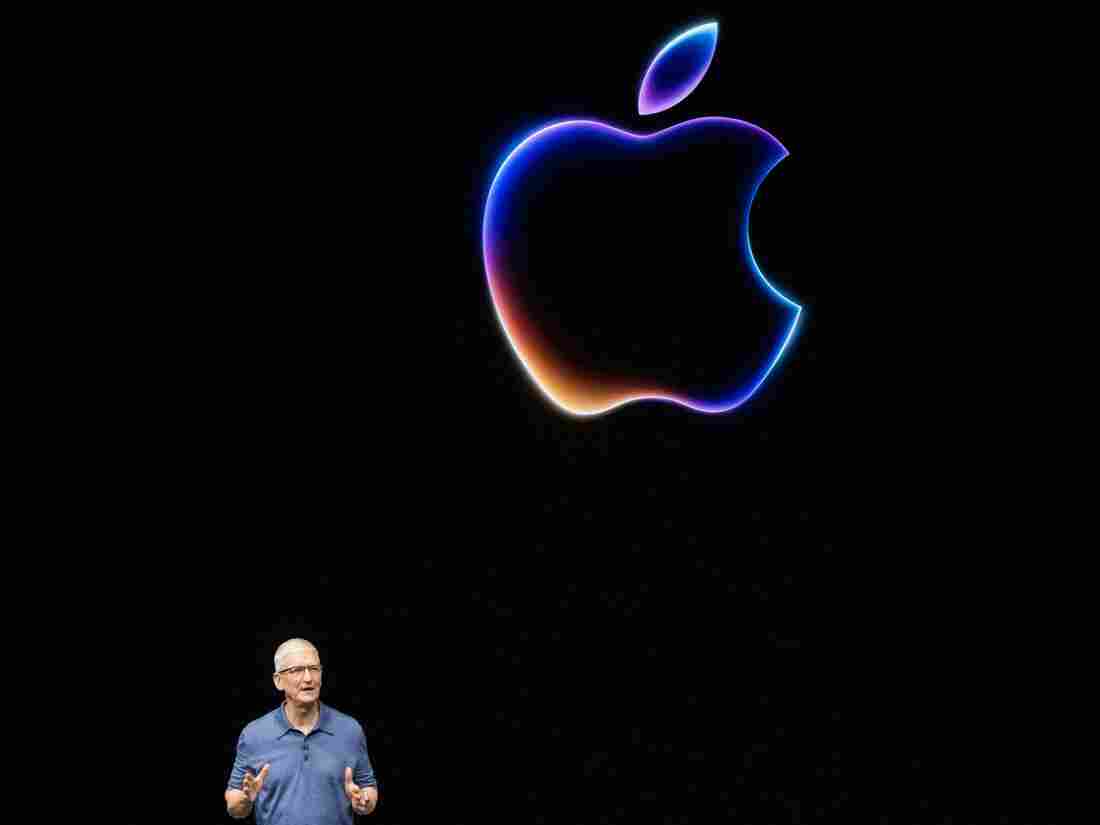 Apple CEO Tim Cook speaks at Apple's annual Worldwide Developers Conference (WDC) in June.  Many of the features announced by Apple will replicate third-party app services, a practice known as 