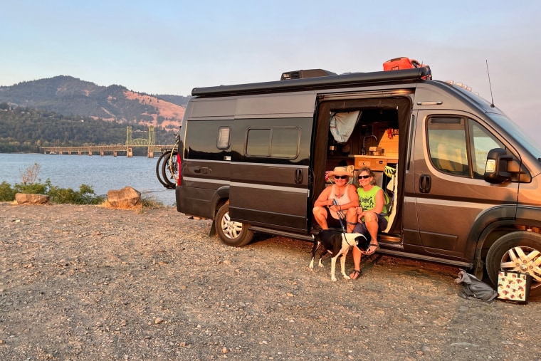 Catherine Stifter and her wife live and travel full time in their van.