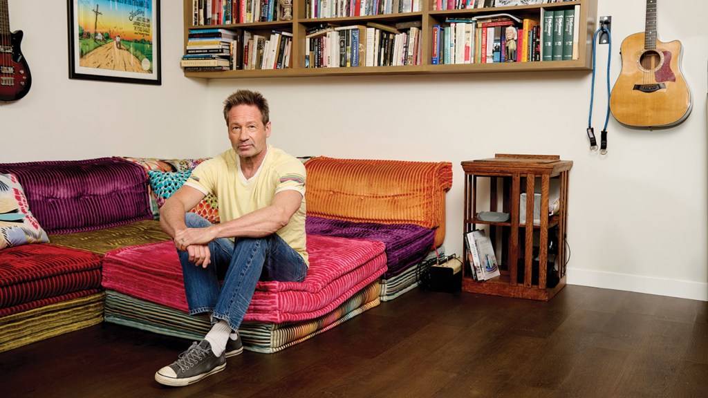 David Duchovny was photographed on May 1 at his home in Los Angeles.