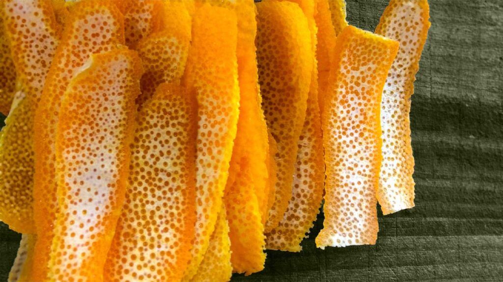 Orange peel strips