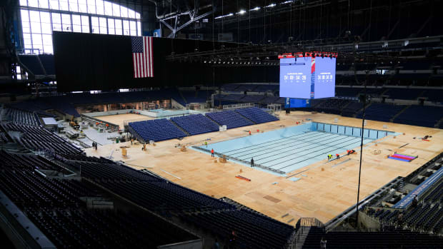 Construction on the Indianapolis swimming pool was still underway as of late May.