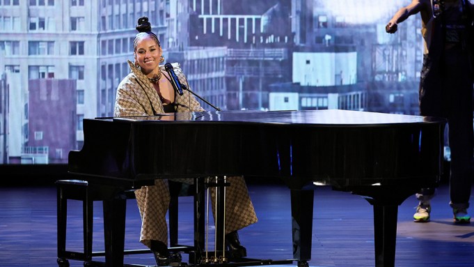 NEW YORK, NEW YORK - JUNE 16: Alicia Keys performs onstage during the 77th Annual Tony Awards at the David H. Koch Theater at Lincoln Center on June 16, 2024 in New York City.  (Photo by Theo Wargo/Getty Images for Tony Awards Productions)