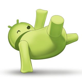 Android Central mascot Lloyd breakdances