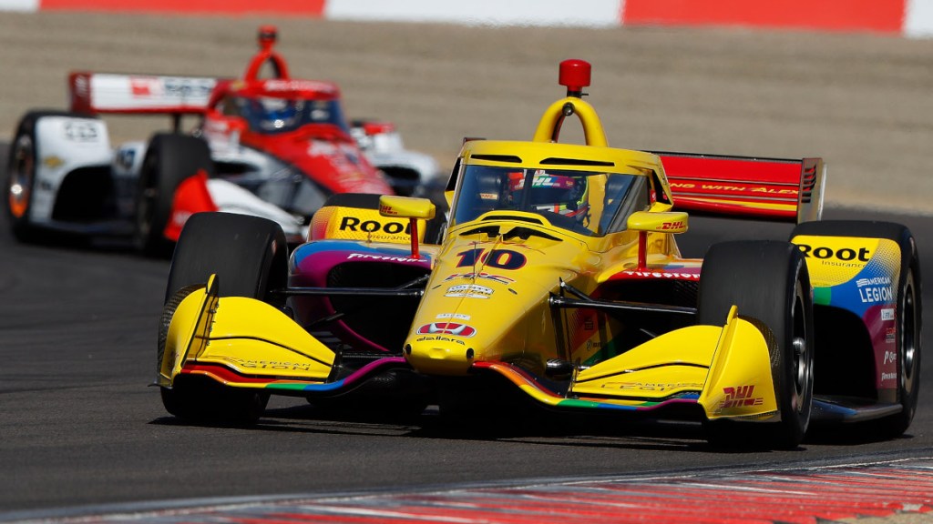 Palou returns to IndyCar points lead with wild win at Laguna Seca