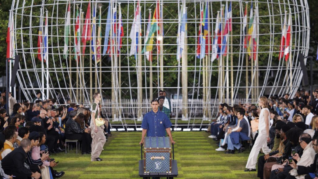 Pharrell at Louis Vuitton celebrates the diversity of human skin at the UNESCO show in Paris