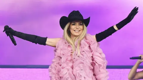 BBC Shania Twain performs on the Pyramid stage