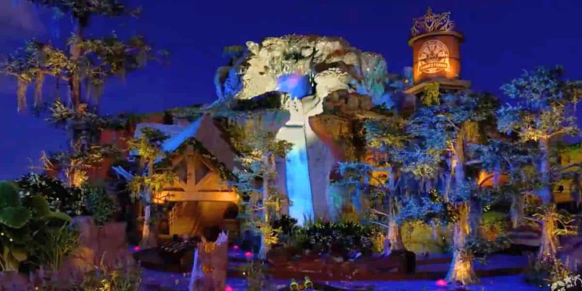 The image shows what Tiana's Bayou Adventure will look like at Magic Kingdom once the Splash Mountain re-theme is completed.