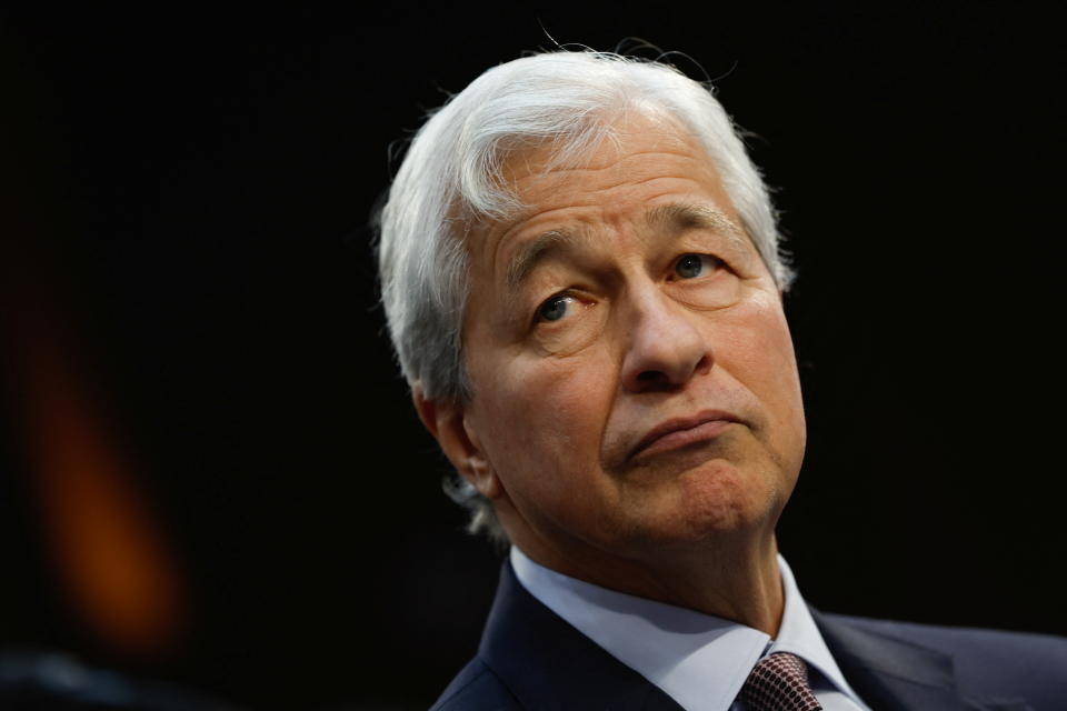 Jamie Dimon, CEO and Chairman of JPMorgan Chase, speaks during the US Senate Committee on Banking, Housing and Urban Affairs oversight hearing on Wall Street Companies, on Capitol Hill, Washington, USA, December 6, 2023. REUTERS/Evelyn Hockstein