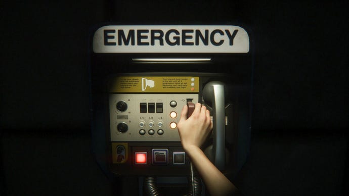 Ripley places a key card into a marked machine 