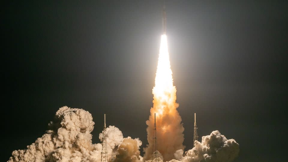 NASA's Space Launch System rocket carrying the Orion spacecraft will lift off on the Artemis I flight on November 16, 2022, from Kennedy Space Center in Florida. - Joel Kowsky/NASA