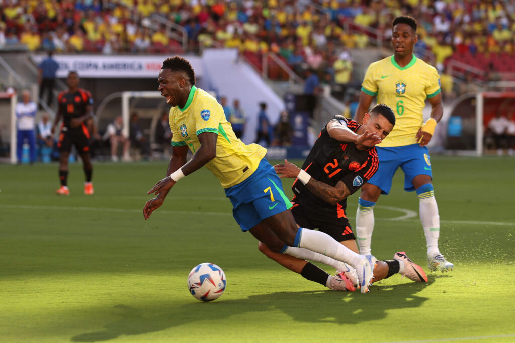 Brazil 1-1 Colombia: What to remember from Vini Jr.'s costly yellow card and James' brilliant form