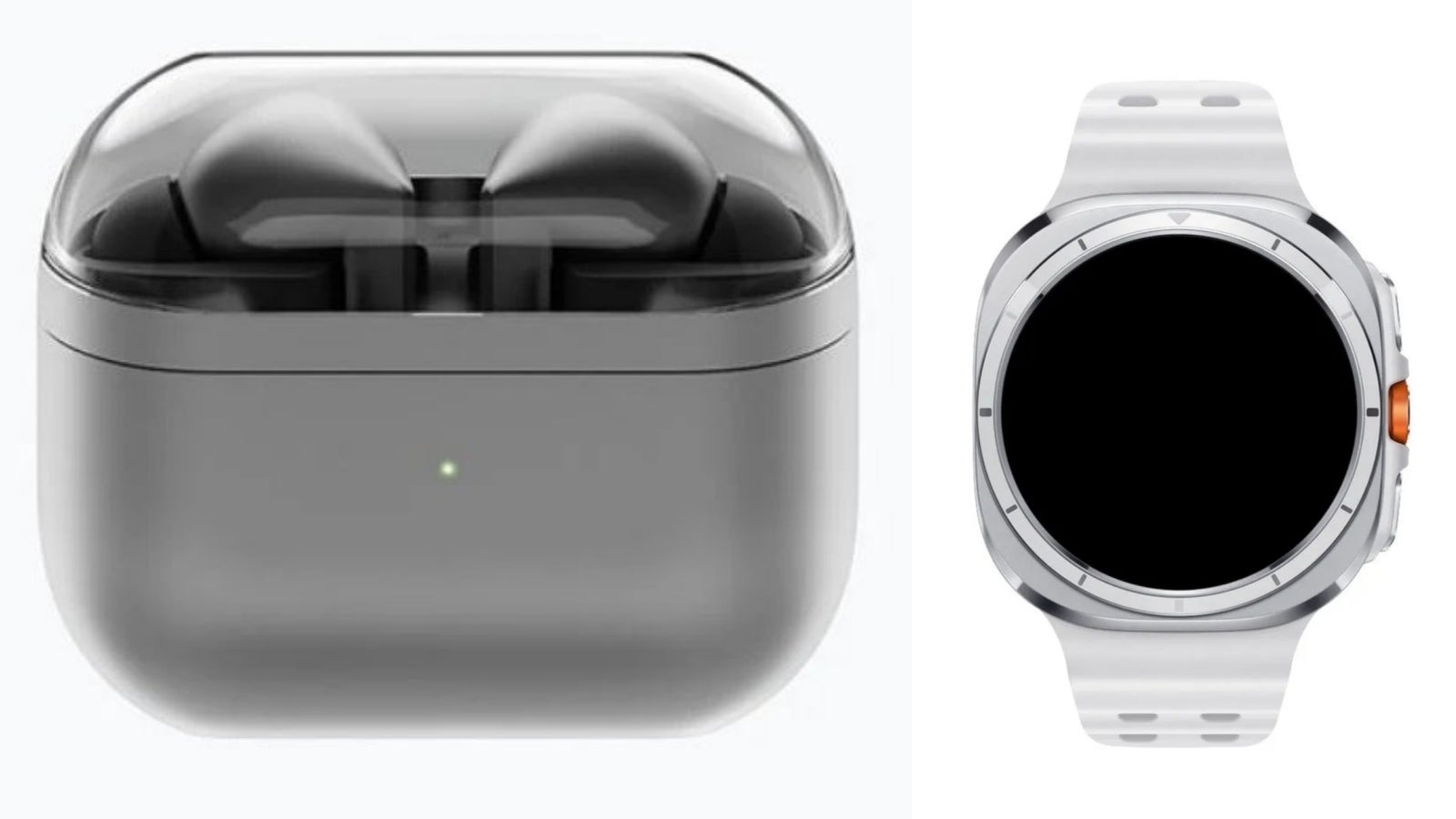 The leaked Galaxy Buds 3 and Galaxy Watch Ultra appear to take the form of the AirPods Pro and Apple Watch Ultra. - People are tearing Samsung to pieces after the company repeatedly called out Apple — here's why