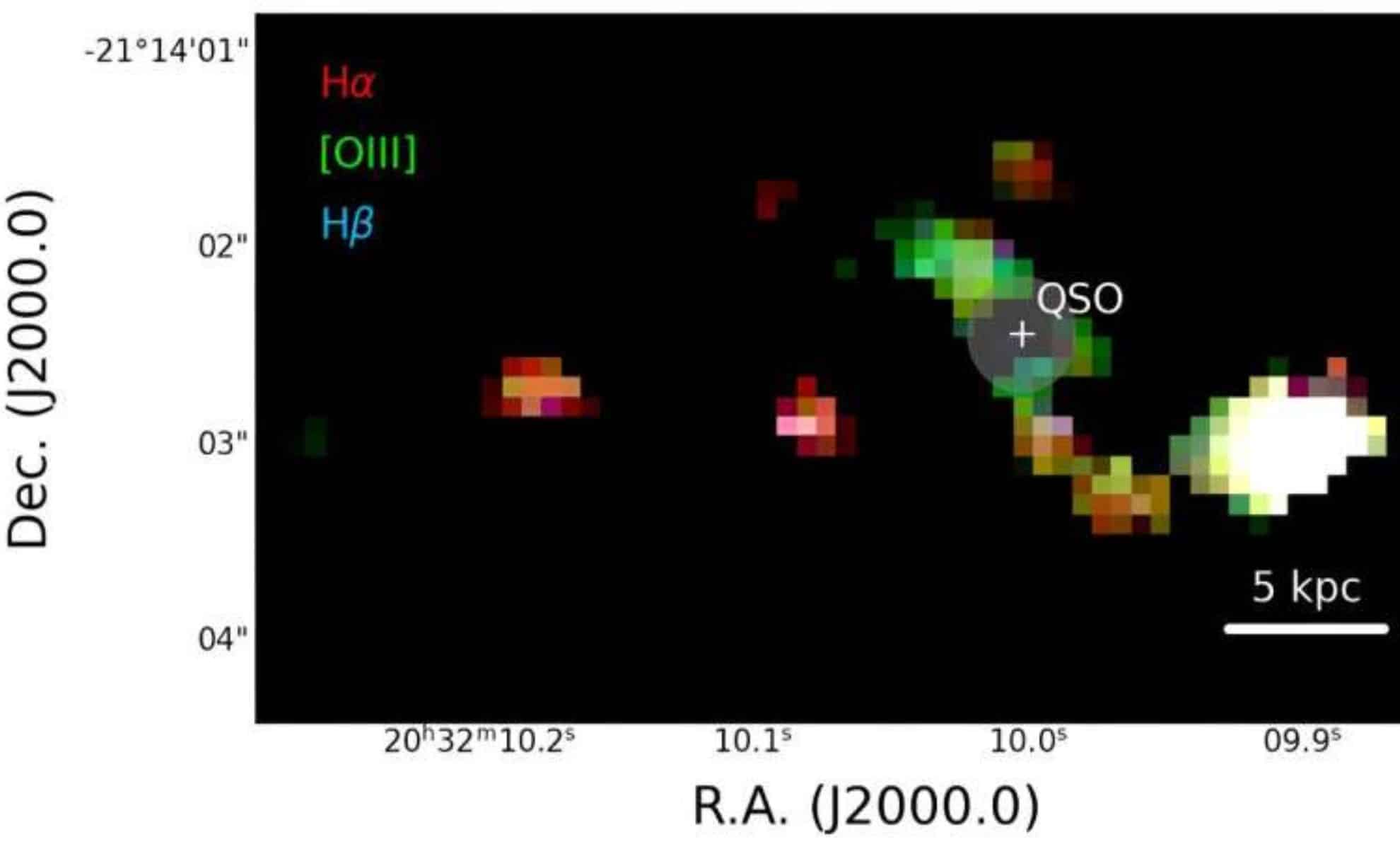 Webb Space Telescope Captures Stunning Quasar Galaxy Merger in Distant Universe