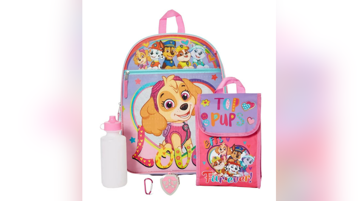 Any Paw Patrol fan will love this backpack and lunch box combo. 