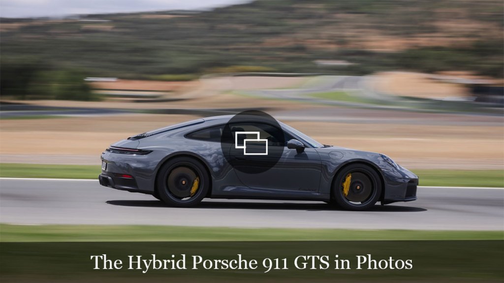 Driving the Porsche 911 Carrera GTS hybrid on the track.