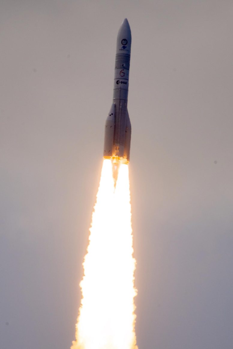 The first Ariane 6 rocket takes off