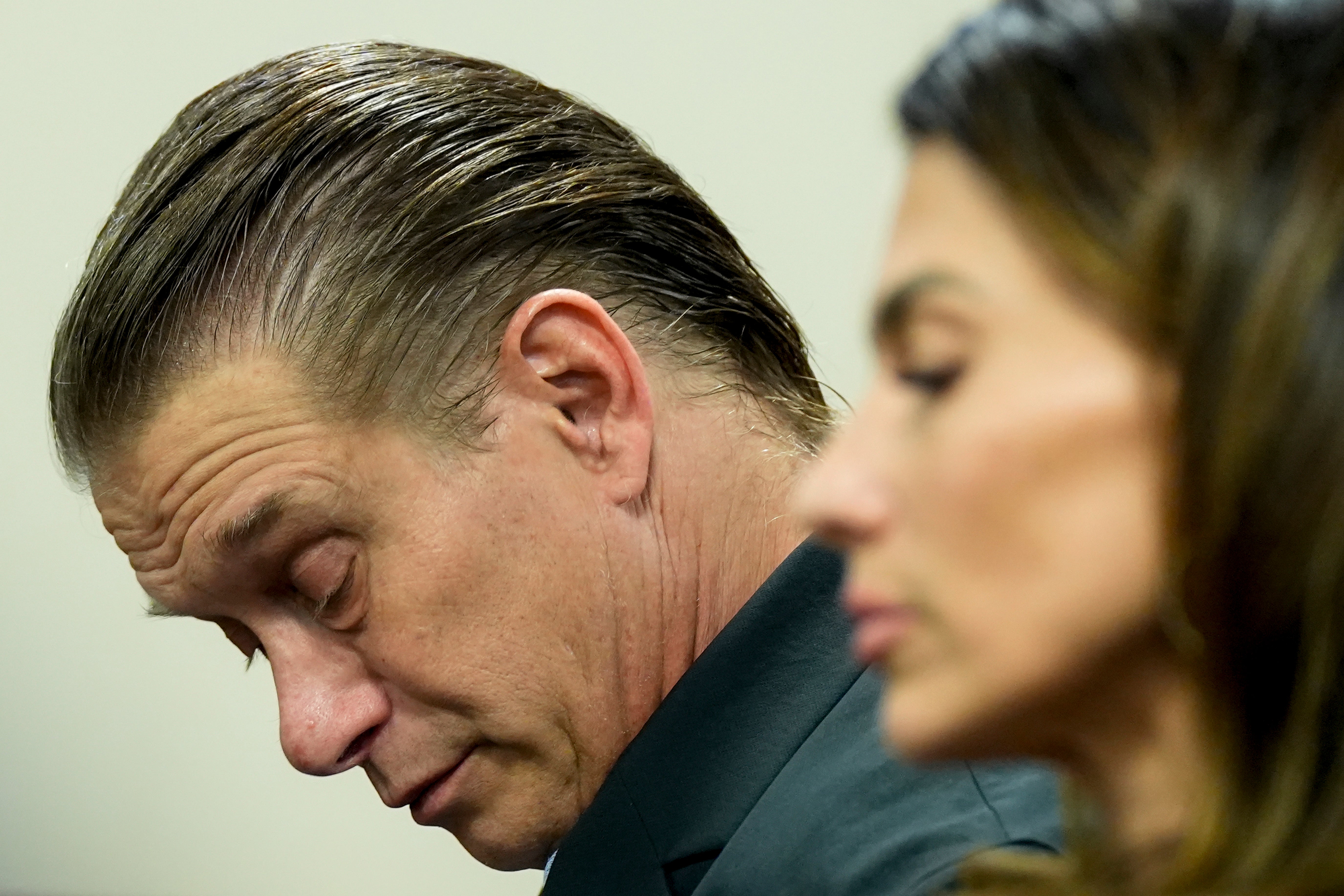 Actor Stephen Baldwin and Hilaria Baldwin attend Alec Baldwin trial