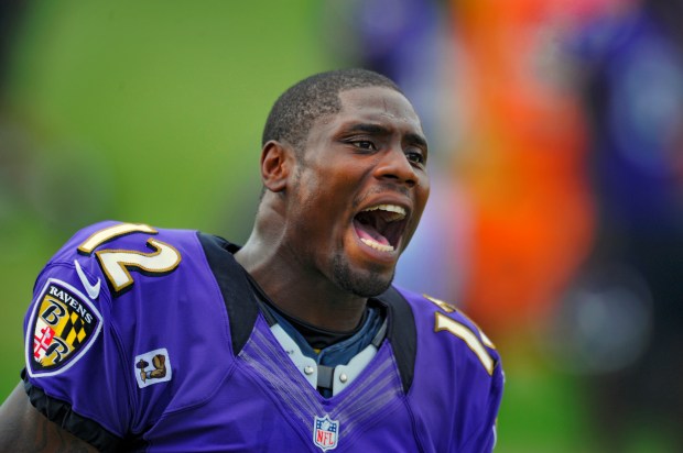 Owings Mills, MD -- 03/08/2012 -- Baltimore Ravens wide receiver...