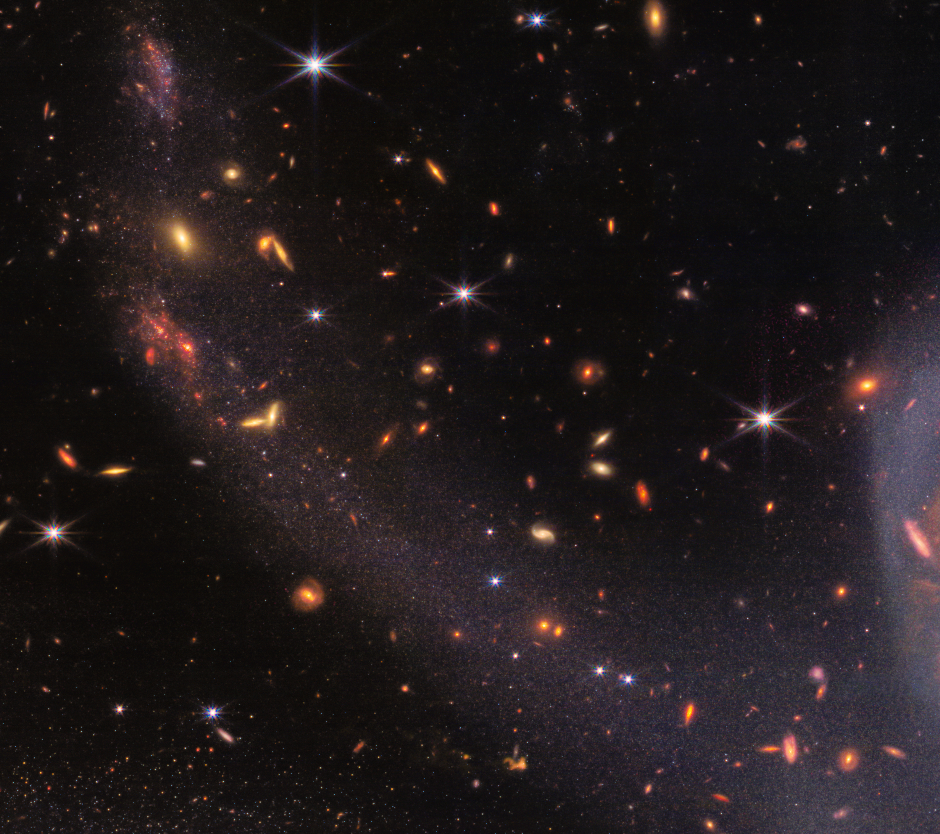 JWST Background Galaxies Stephan's Quintet