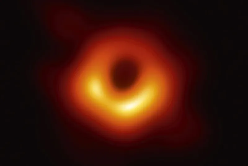 Blurry image of a black hole.