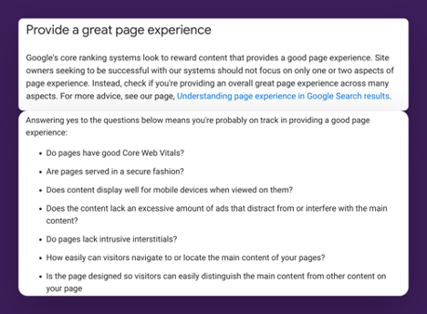 Delivering an exceptional page experience