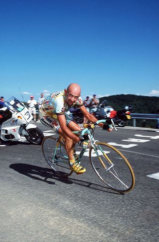 Italian rider Marco Pantani Mercatone Uno in action between Luchon and Plateau de Beille during stage 11 of the 1998 Tour de France Photo by Franck SeguinCorbisVCG via Getty Images