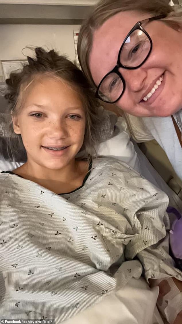 Her mother Ashley said Kelci suffered organ failure and sepsis, but doctors now say she will make a full recovery.