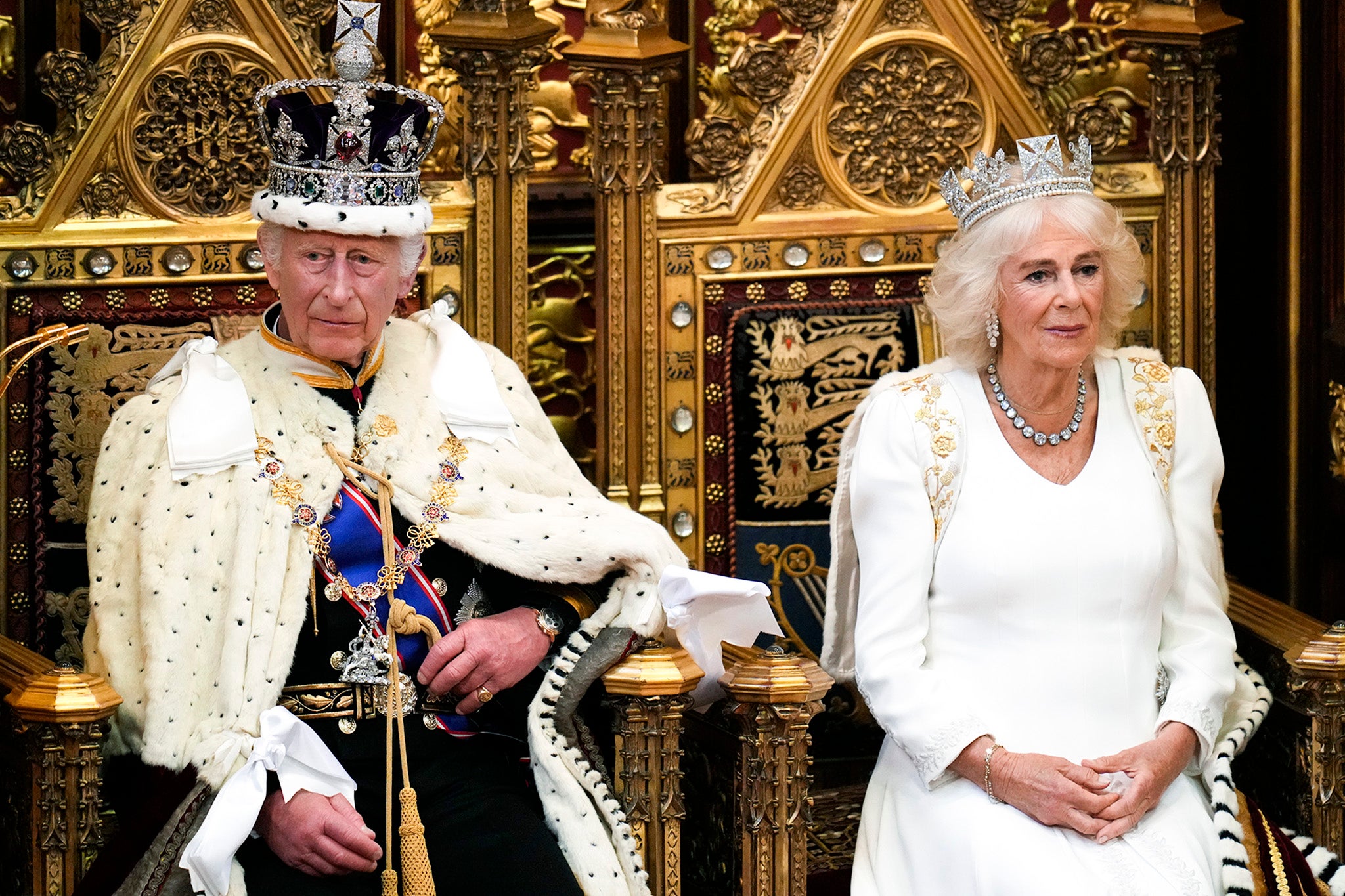 Queen Camilla had a busy morning with the State Opening of Parliament and the King's Speech.