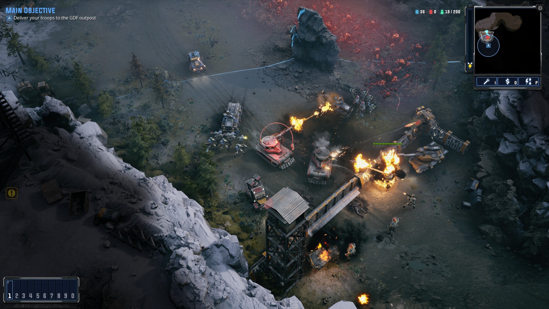 Real-time strategy game Tempest Rising on Steam: An army fights in the real-time strategy game Tempest Rising on Steam