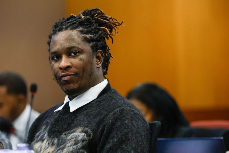 Atlanta rapper Young Thug is seen moments before the start of the second week of his trial in Fulton County Superior Court on Monday, Dec. 4, 2023. (Miguel Martinez/The Atlanta Journal-Constitution/TNS)