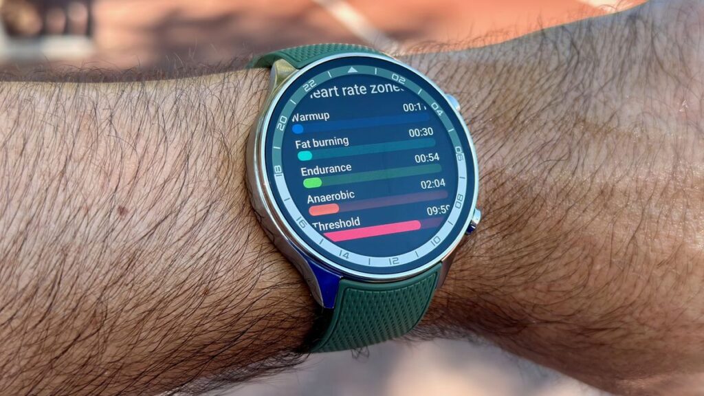 Heart rate zones on the OnePlus Watch 2R