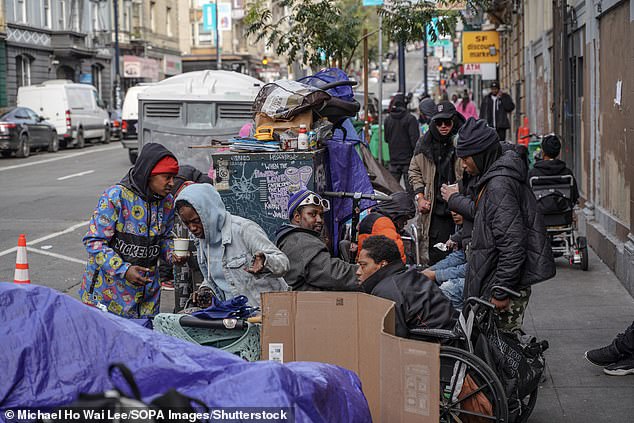 Soaring property prices have sparked a sudden spike in evictions as residents are forced out of their homes, triggering scenes reminiscent of the early days of the housing crisis in San Francisco, California (above), before it spiraled out of control.